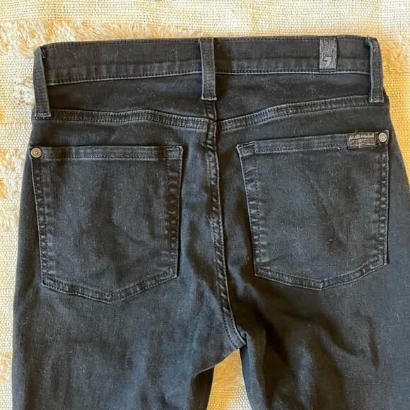 7 for all mankind black mid-rise skinny ankle jeans Size 26 - Picture 11 of 11